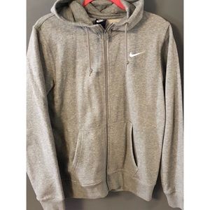 Nike Gray Zip Up Sweater